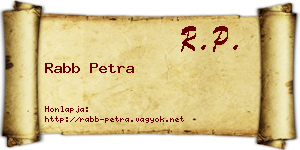 Rabb Petra névjegykártya